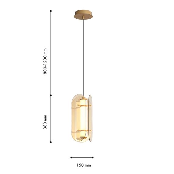 Favourite 4624-2P, подвес, D190xH420/1925, LEDx16W, 860LM, 3000K, included, изображение 2