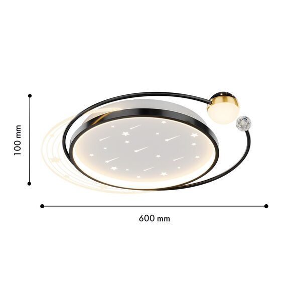 F-Promo 4742-5C, потолочный светильник, L500xW600xH100, LEDx34W/68W, 1800/3000LM, 3000/4500/6000K, included, remote control, изображение 4