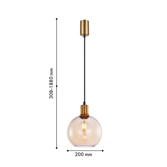 F-Promo 4354-1P, подвес, D200xH380/1880, 1xE27x40W, excluded, изображение 3