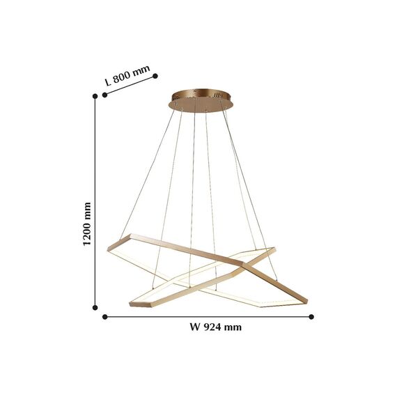 Favourite 2103-14P, люстра подвесная, L800xW924xH1200max, 1xLEDx40W + 1xLEDx56W, 8440LM, 3000K, included, изображение 2