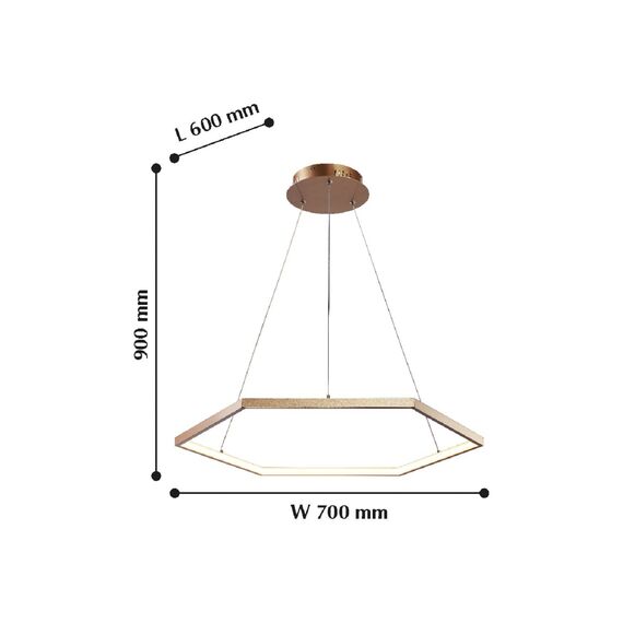 Favourite 2103-6P, подвесная люстра, L600xW700xH900max, LEDx40W, 3520LM, 3000K, included, изображение 2