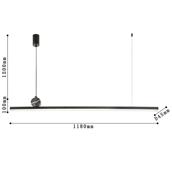 F-Promo 4060-2P, подвесная люстра, L1180xW45xH100/1600, LEDx47W, 3760LM, 4000K, included, изображение 3