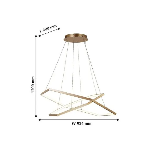 Favourite 2103-14P, люстра подвесная, L800xW924xH1200max, 1xLEDx40W + 1xLEDx56W, 8440LM, 3000K, included, изображение 2