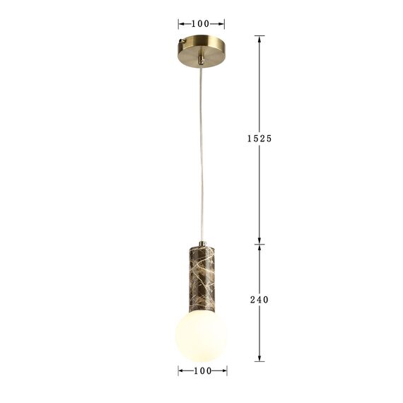 Favourite 2750-1P, подвес, D100xH240/1765, 1xG9LEDx5W, 400LM, 3000K, included, изображение 3