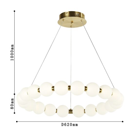 Favourite 4014-6P, подвесная люстра, D620xH80/1080, LEDx48W, 3840LM, 4000K, included, изображение 3