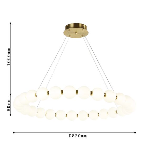 Favourite 4014-8P, подвесная люстра, D820xH80/1080, LEDx60W, 4800LM, 4000K, included, изображение 3