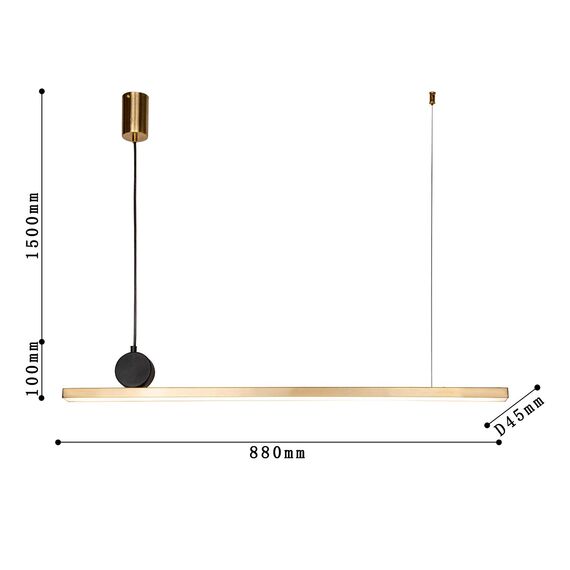 F-Promo 4061-1P, подвесная люстра, L880xW45xH100/1600, LEDx35W, 2800LM, 4000K, included, изображение 3