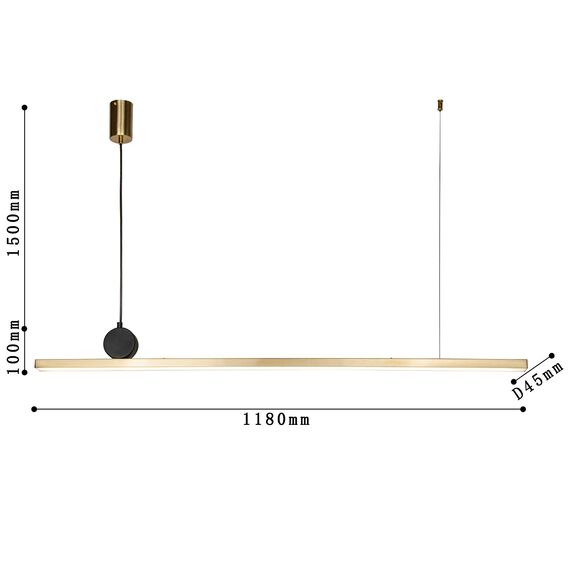 F-Promo 4061-2P, подвесная люстра, L1180xW45xH100/1600, LEDx47W, 3760LM, 4000K, included, изображение 3