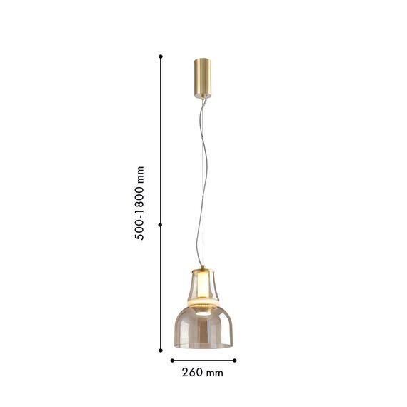 Favourite 4242-1P, подвес, D260xH500/1800, LEDx6W, 639LM, 4000K, included, изображение 2