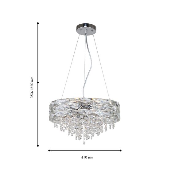 F-Promo 4250-6P, подвесная люстра, D410xH350/1220, 6xG9x40W, excluded, изображение 3