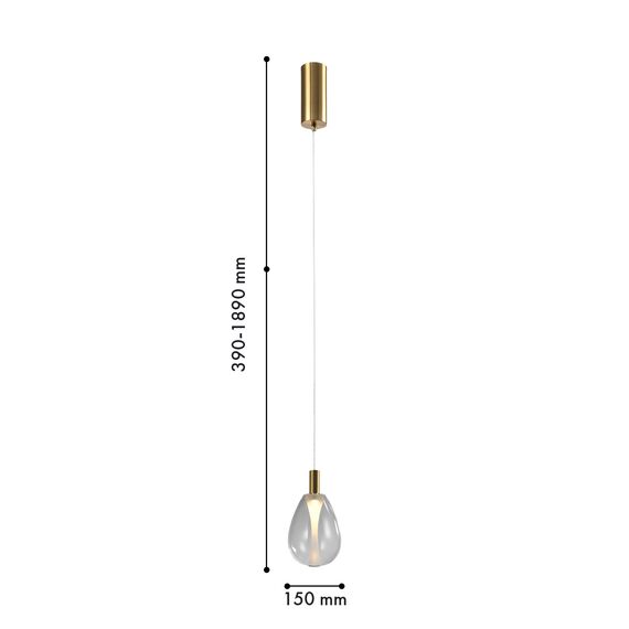 Favourite 4257-1P, подвес, D150xH390/1890, LEDx4.3W, 520LM, 4000K, included, изображение 2