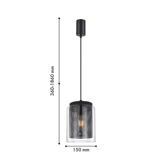 F-Promo 4347-1P, подвес, D150xH360/1860, 1xE27x40W, excluded, изображение 2