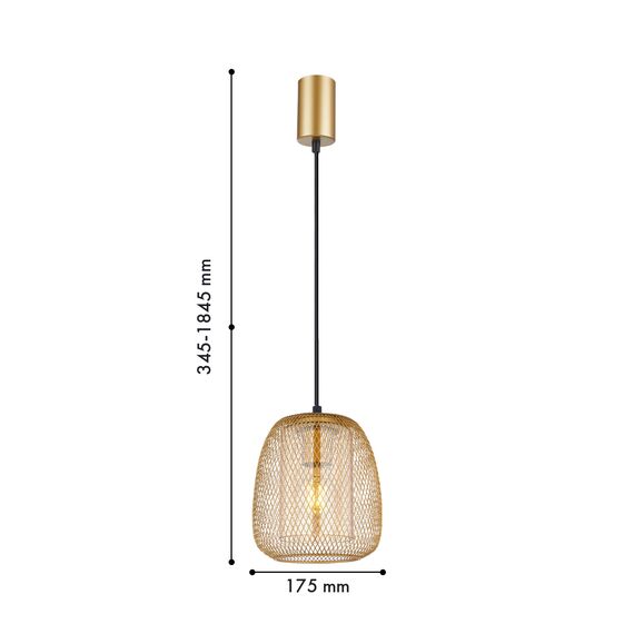 F-Promo 4348-1P, подвес, D175xH345/1845, 1xE27x40W, excluded, изображение 2
