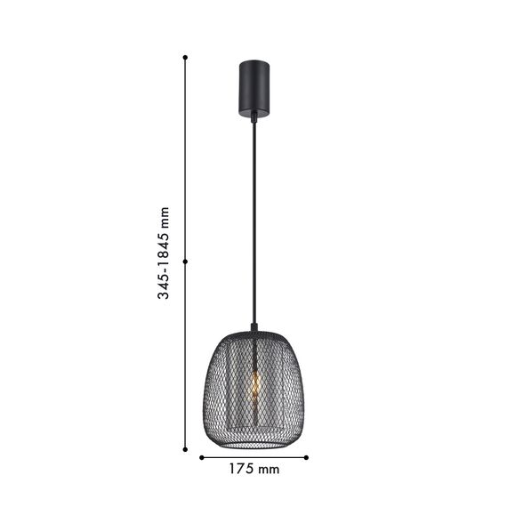 F-Promo 4349-1P, подвес, D175xH345/1845, 1xE27x40W, excluded, изображение 2