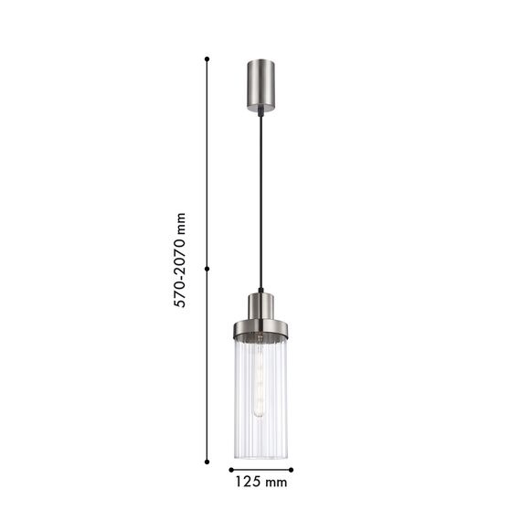 F-Promo 4363-1P, подвес, D125xH570/2070, 1xE27x40W, excluded, изображение 2