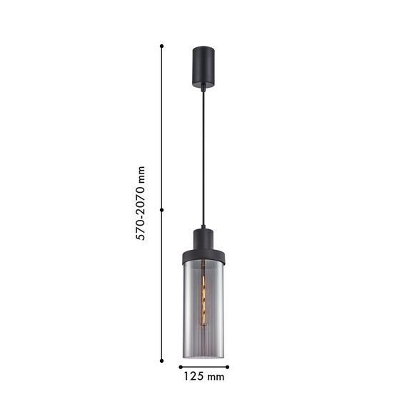 F-Promo 4364-1P, подвес, D125xH570/2070, 1xE27x40W, excluded, изображение 2