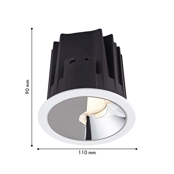 Favourite 4430-1C, врезной светильник, D110xH88, cutout:D100, LEDx20W, 840LM, 4000K, IP20, CRI>90, included, изображение 2