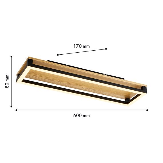 F-Promo 4434-2C, потолочный светильник, L600xW170xH80, LEDx56W, 3200LM, 3000-6000K, included, remote control, изображение 3