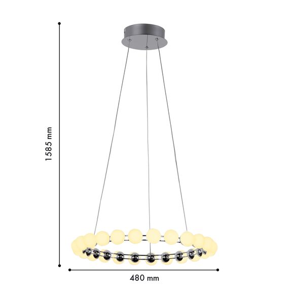 Favourite 4589-5P, подвесная люстра, D480xH1585, LEDx27W, 2150LM, 4000K, included, изображение 3