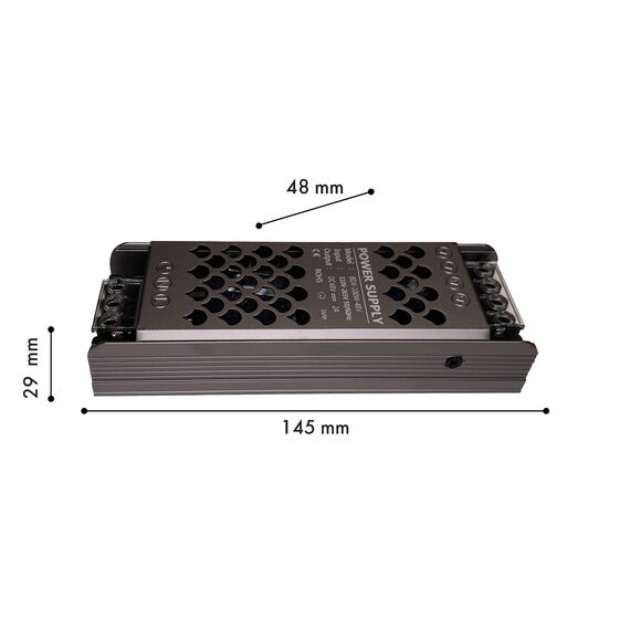 Favourite 1012-DB-100, блок питания, L145xW48xH29, 100W, 48V, IP20, изображение 2