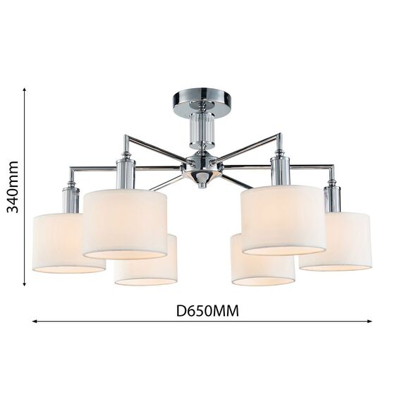 Favourite 2611-6P, потолочная люстра, D650xH340, 6xE14x40W, excluded, изображение 3