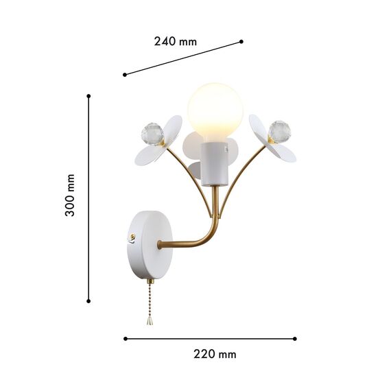 F-Promo 4081-1W, настенный светильник, D240xW220xH300, 1xE27x60W, excluded, switch, изображение 3
