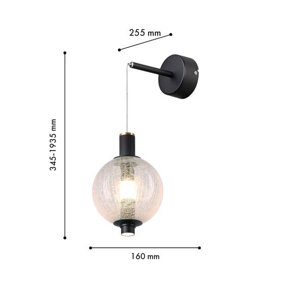 Favourite 4315-1W, настенный светильник, D255xW160xH380/600, LEDx9W, 650LM, 4000K, CRI>90, included, изображение 2