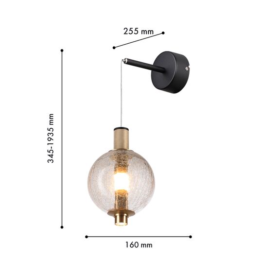 Favourite 4316-1W, настенный светильник, D255xW160xH380/600, LEDx9W, 650LM, 4000K, CRI>90, included, изображение 2