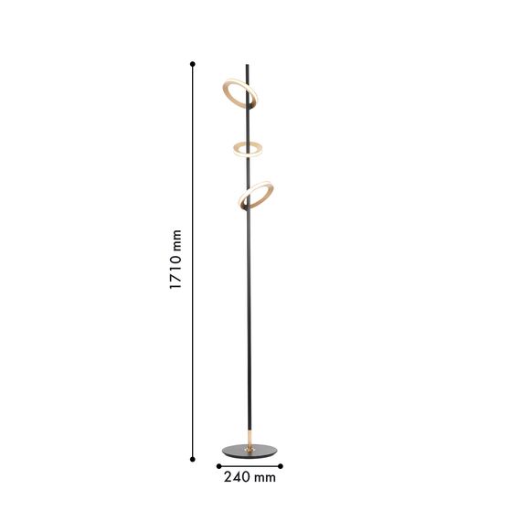 Favourite 4322-3F, напольный светильник, D240xH1710, 2xLEDx7W + 1xLEDx5W, 1520LM, 4000K, included, switch, изображение 2