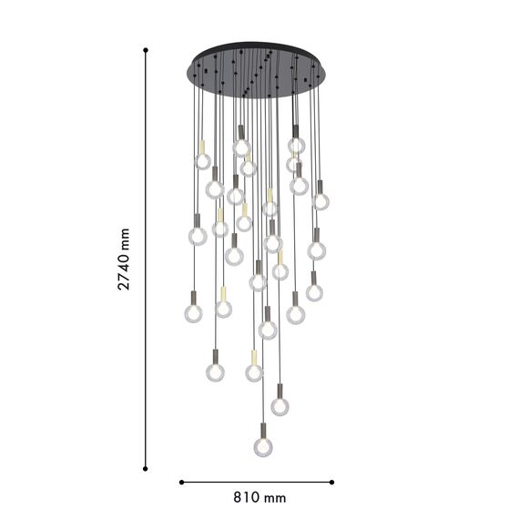 Favourite 4378-27P, подвесная люстра, D810xH2740, 27xLEDx3.5W, 6305LM, 4000K, CRI>90, included, изображение 3