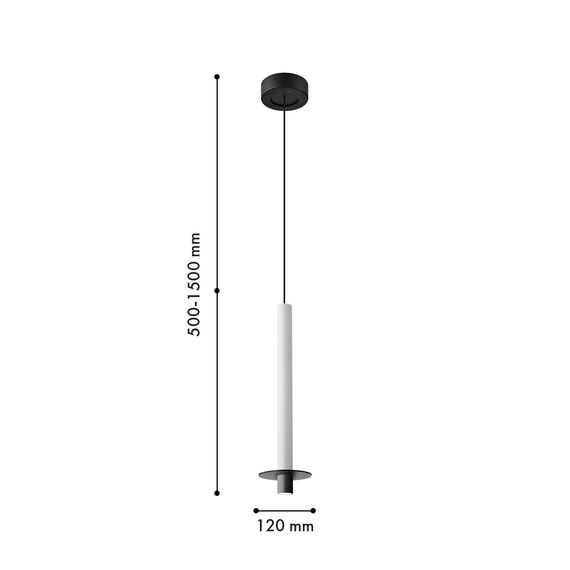 Favourite 4403-1P, подвес, D120xH500/1500, LEDx6W, 525LM, 4000K, IP20, included