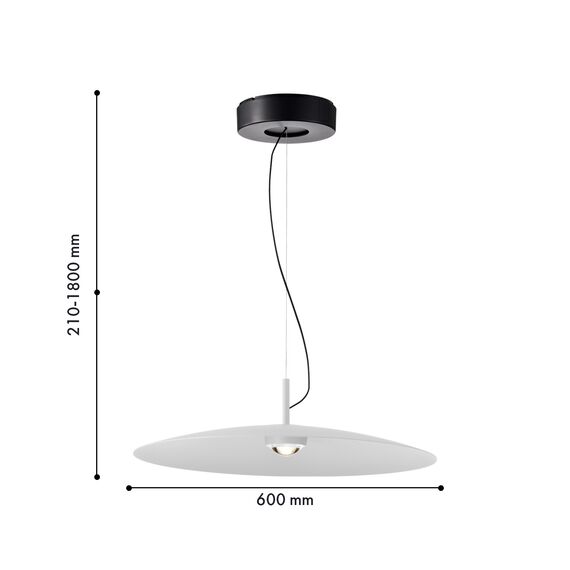 Favourite 4410-2P, подвес, D600xH210/1800, LEDx12W, 1050LM, 4000K, IP20, included, изображение 2
