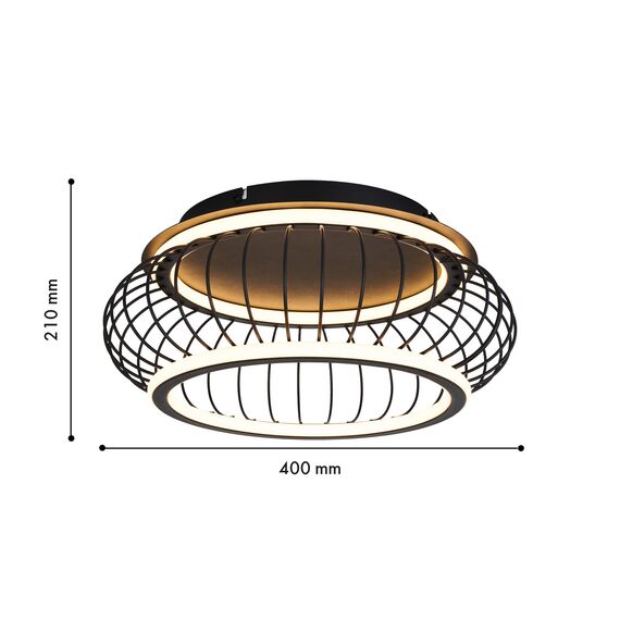 F-Promo 4435-2C, потолочный светильник, D400xH210, LEDx40W, 4300LM, 3000-6000K, included, remote control, изображение 3