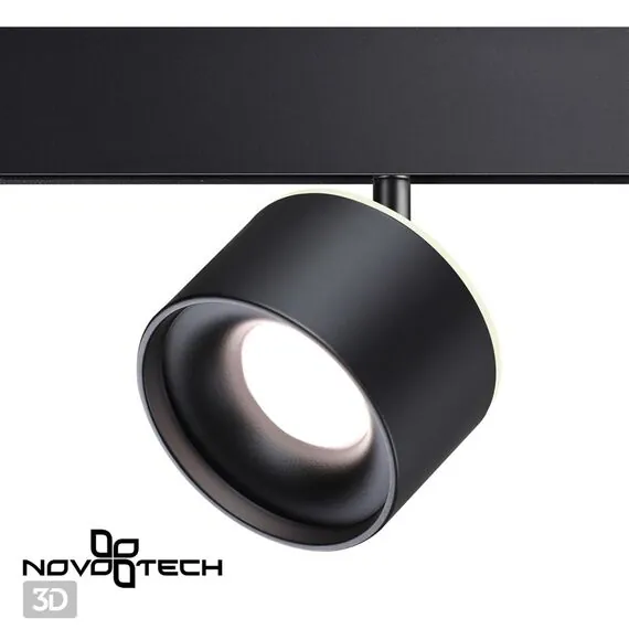 NOVOTECH 358980 SHINO NT22 071 черный Трековый светильник для низковольного шинопровода с переключ. цв. температуры IP20 LED 3000К\4000К\6000К 12W вниз + 3W вв, изображение 5