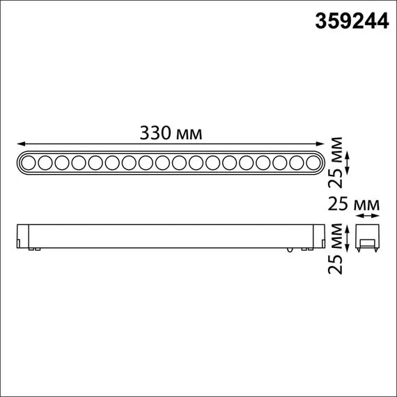 NOVOTECH 359244 SHINO NT23 047 черный Трековый светильник для низковольтного шинопровода IP20 LED 18W 48V 1710Лм 3000К SMAL, изображение 2