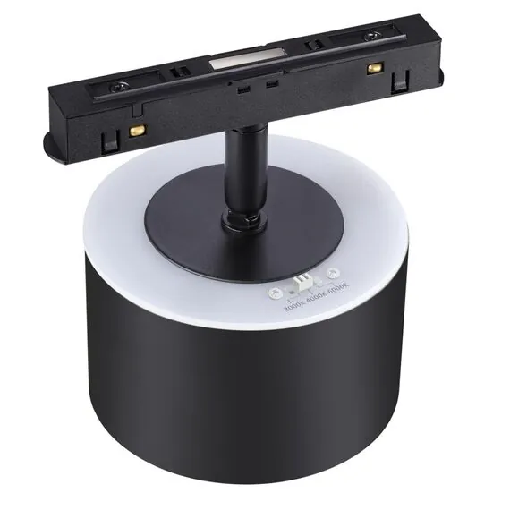 NOVOTECH 358980 SHINO NT22 071 черный Трековый светильник для низковольного шинопровода с переключ. цв. температуры IP20 LED 3000К\4000К\6000К 12W вниз + 3W вв, изображение 7