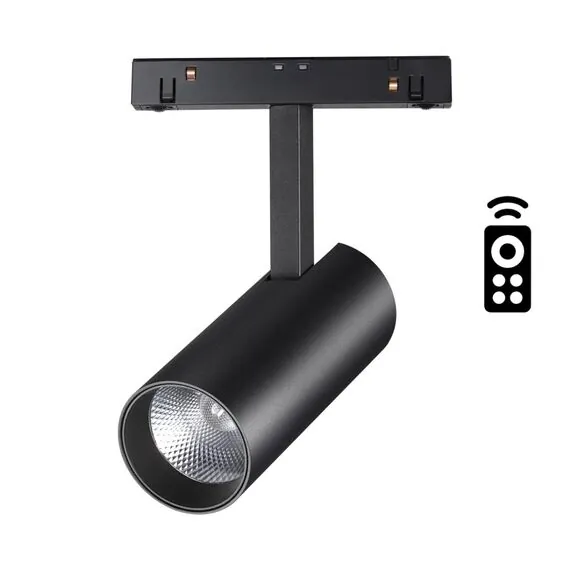 NOVOTECH 358630 SHINO NT21 067 черный Трековый низковольтный Светильник диммируемый с ДУ, со сменой цв.температуры IP20 LED 3000~6500К 12W 48V FLUM