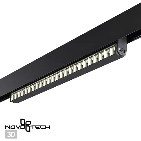 NOVOTECH 358545 SHINO NT21 072 черный Трековый светильник для низковольного шинопровода IP20 LED 4000K 24W 48V FLUM, изображение 4