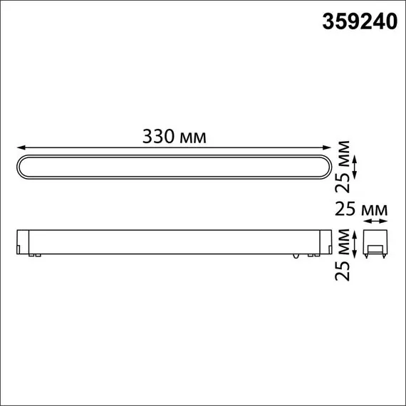 NOVOTECH 359240 SHINO NT23 047 черный Трековый светильник для низковольтного шинопровода IP20 LED 18W 48V 1080Лм 3000К SMAL, изображение 2