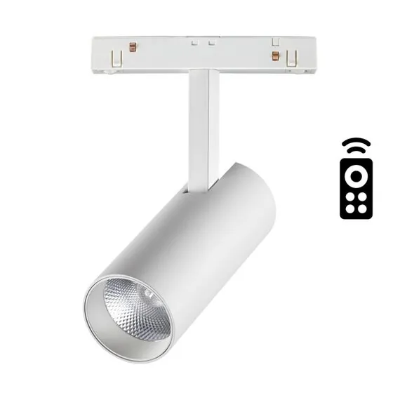 NOVOTECH 358629 SHINO NT21 067 белый Трековый низковольтный Светильник диммируемый с ДУ, со сменой цв.температуры IP20 LED 3000~6500К 12W 48V FLUM