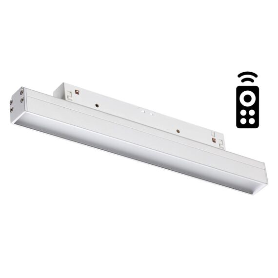 NOVOTECH 358613 SHINO NT21 064 белый Трековый низковольтный Светильник диммируемый с ДУ, со сменой цв.температуры IP20 LED 3000~6500К 12W 48V FLUM
