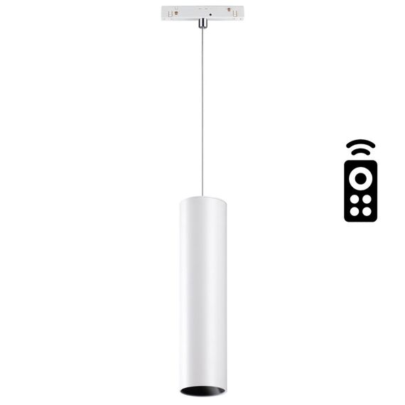 NOVOTECH 358635 SHINO NT21 066 белый Трековый низковольтный Светильник диммируемый с ДУ, со сменой цв.температуры IP20 LED 3000~6500К 20W 48V FLUM