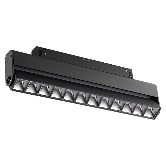 NOVOTECH 358543 SHINO NT21 072 черный Трековый светильник для низковольного шинопровода IP20 LED 4000K 12W 48V FLUM