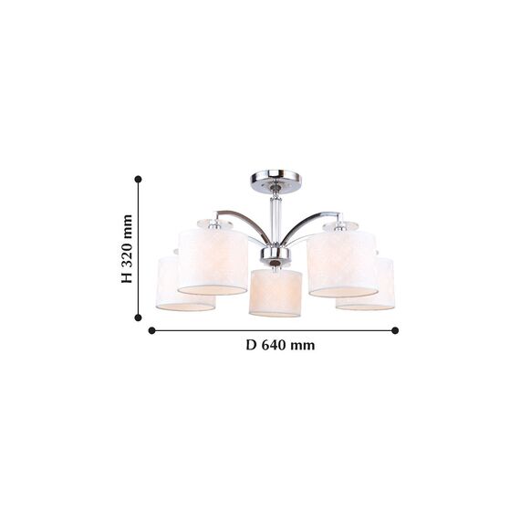 F-Promo 2199-5U, люстра потолочная, D640xH320, 5xE14x40W, excluded, изображение 2
