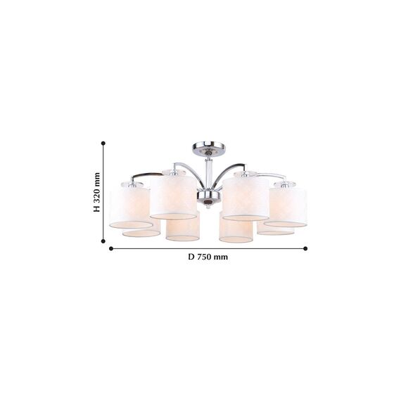F-Promo 2199-8U, люстра потолочная, D750xH320, 8xE14x40W, excluded, изображение 2