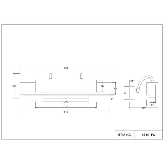 Favourite 4110-1W, настенный светильник, D180xW600xH165, LEDx18W, 500LM, 4000K, included, изображение 5