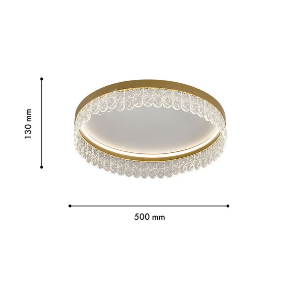 F-Promo 4186-1C, потолочная люстра, D500xH130, LEDx112W, 5880LM, 3000-6000K, included, remote control, изображение 2