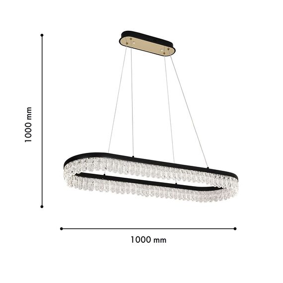 F-Promo 4187-1U, люстра, L1000xW300xH130/1000, LEDx84W, 3780LM, 3000-6000K, included, remote control, изображение 3