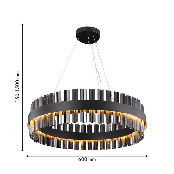 Favourite 4262-6P, подвесная люстра, D600xH150/1500, LEDx27W, 2160LM, 4000K, included, изображение 2