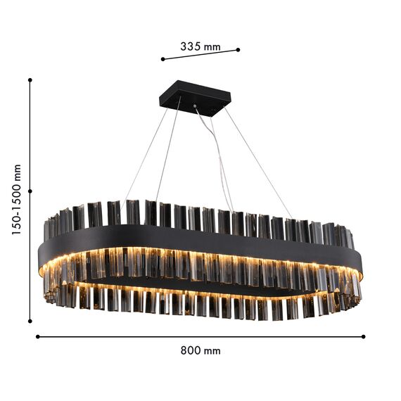 Favourite 4262-8P, подвесная люстра, L800xW335xH150/1500, LEDx27W, 2160LM, 4000K, included, изображение 2